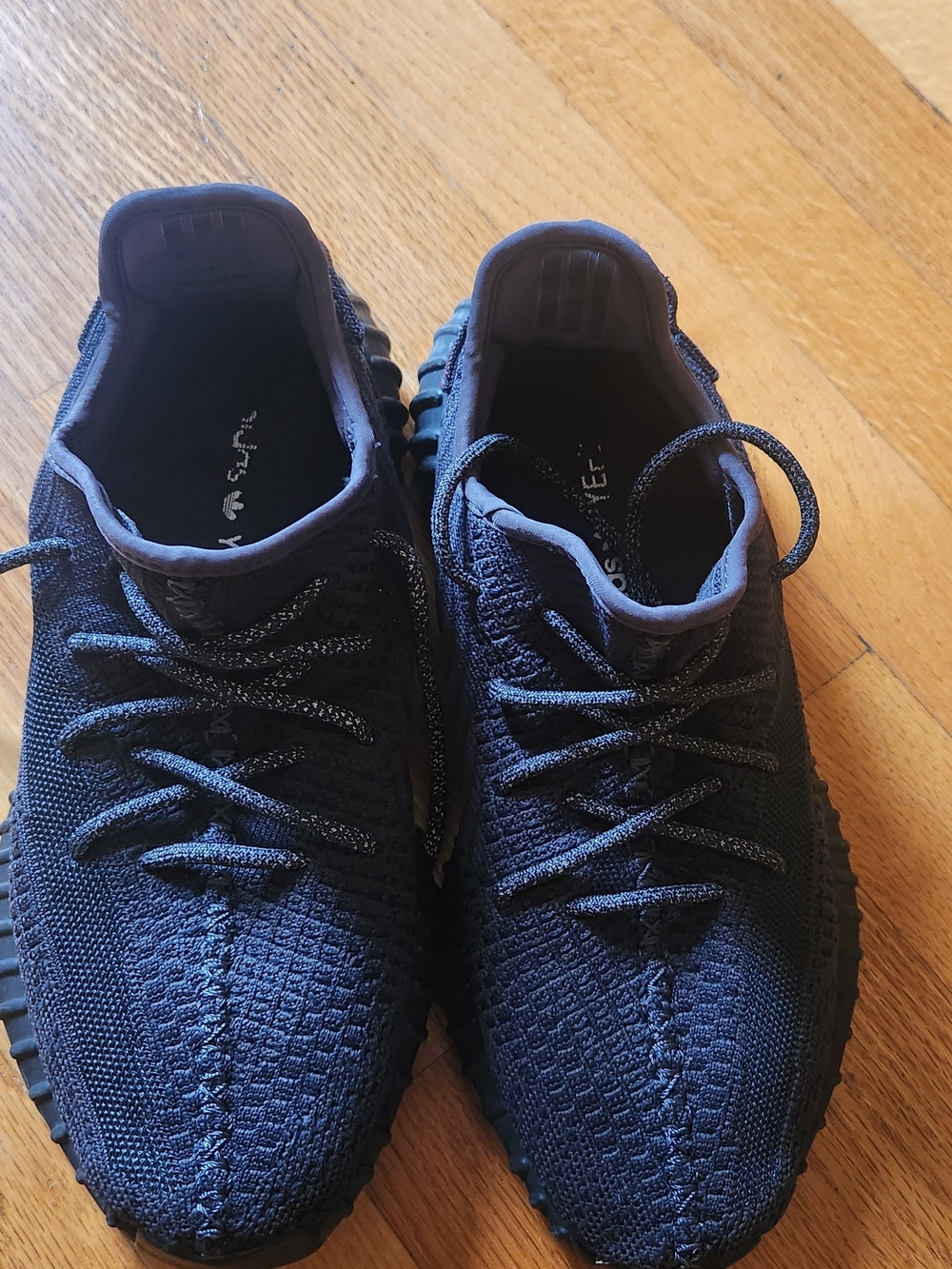 Men's Knit Lace-Up Athletic Sneakers - Black